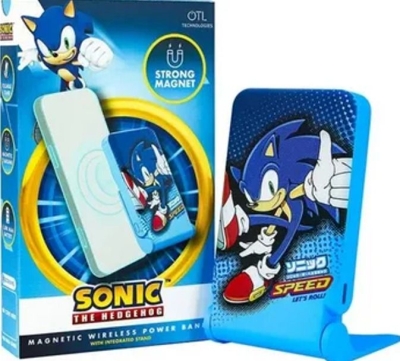 Внешний аккумулятор OTL Sonic The Hedgehog Power Bank 5000 mAH (Type C/Wireless)