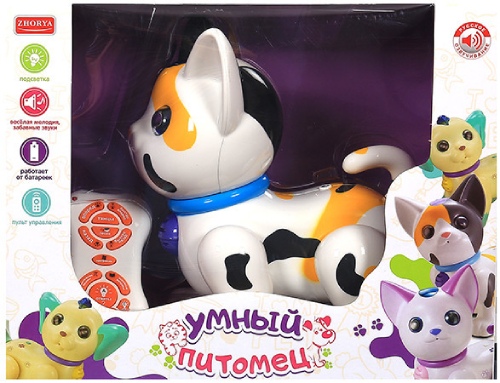 Радиоуправляемый робот Zhorya интерактивный белый кот (ZYA-A2744-2)