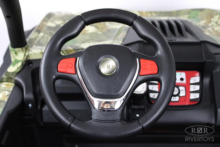 Детский электромобиль RiverToys P333PP (Buggy) зеленый камуфляж