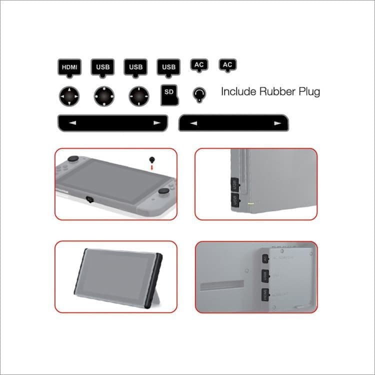 Набор аксессуаров Super Game Kit (TNS-1854) 4в1 для Nintendo Switch