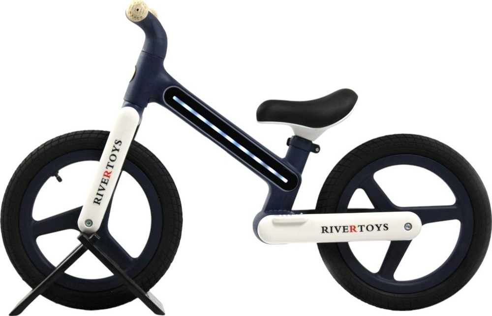 Детский беговел RiverToys (HB-003) сине-(белый)