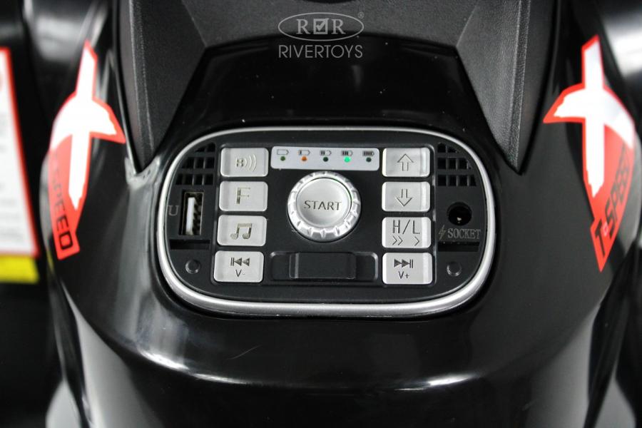 Детский электроквадроцикл RiverToys T001TT 4WD черный