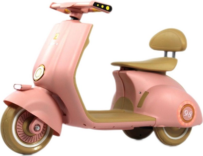 Детский электроскутер RiverToys K444PX розовый