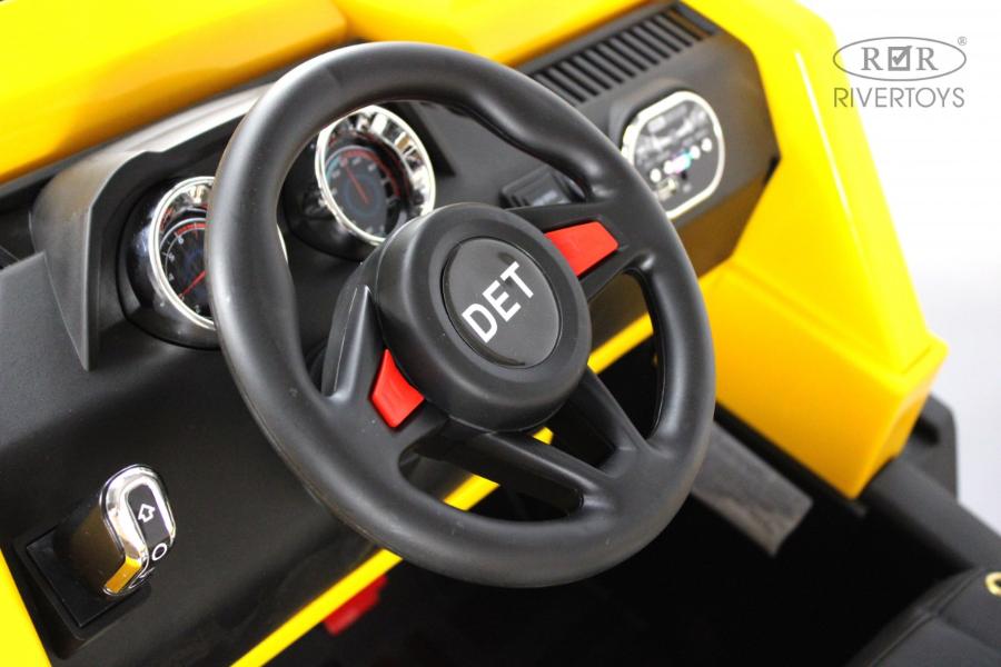 Детский электромобиль RiverToys K333AM жёлтый