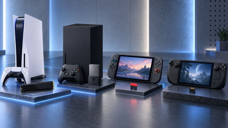 Сколько стоит расширить память PS5, Xbox, Switch 2 и Steam Deck