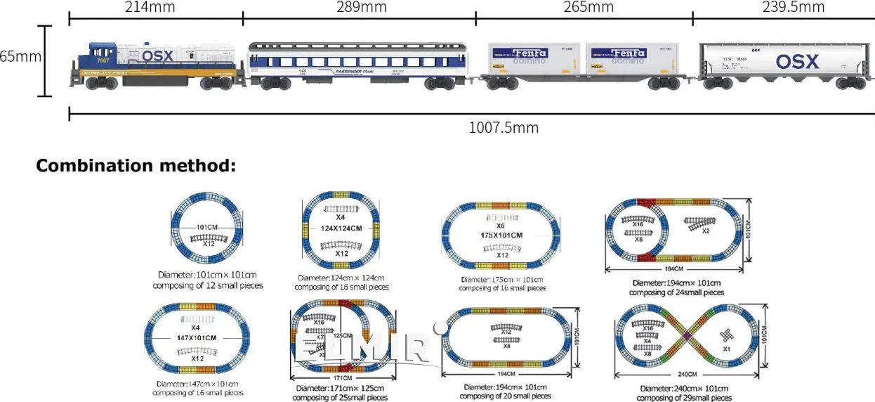 Железная дорога Fenfa 6,8 м 1612A