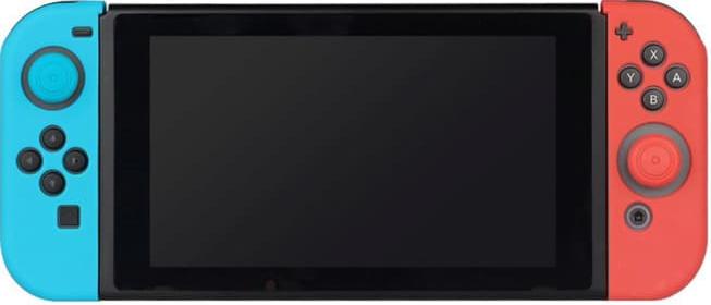 Nintendo Switch 32GB rev.2 (неоновый красный/неоновый синий) + защитная плёнка + игра The Legend of Zelda: Breath of the Wild