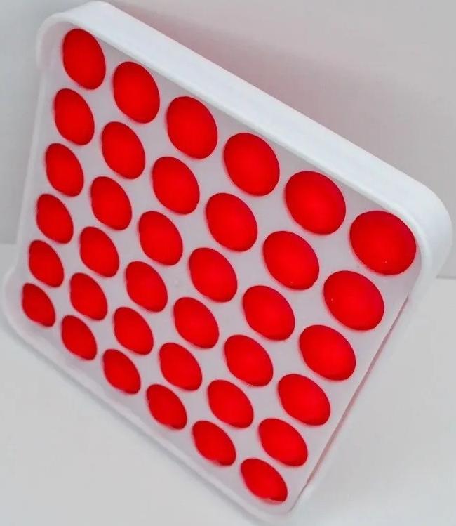 Игрушка POP IT "Квадрат" антистресс (тактильная, сенсорная) в пластиковом корпусе (красный)