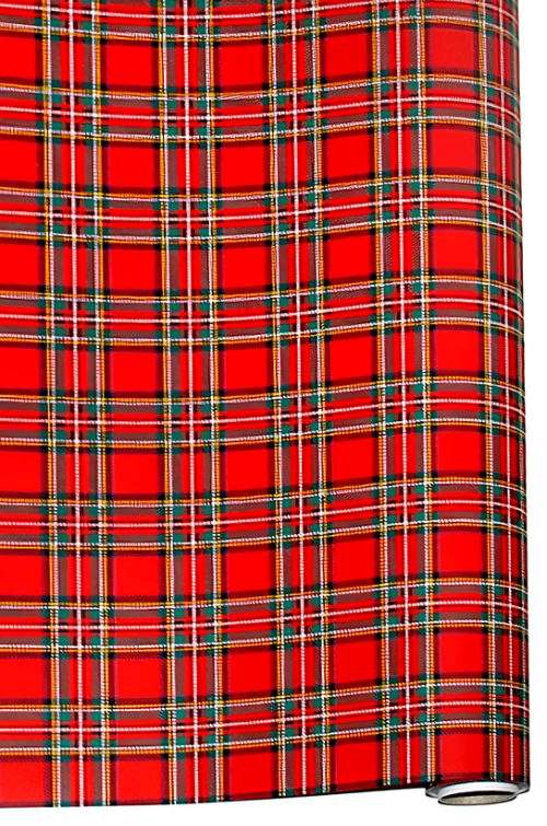Бумага глянцевая - Шотландка красная