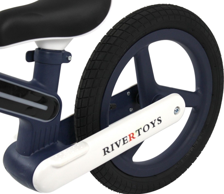 Детский беговел RiverToys (HB-003) сине-(белый)