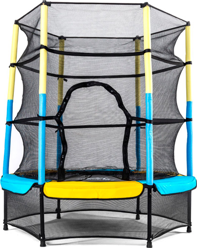 Батут DFC JUMP KIDS 55 желто-синий, сетка (137см) 55INCH-JD-YB