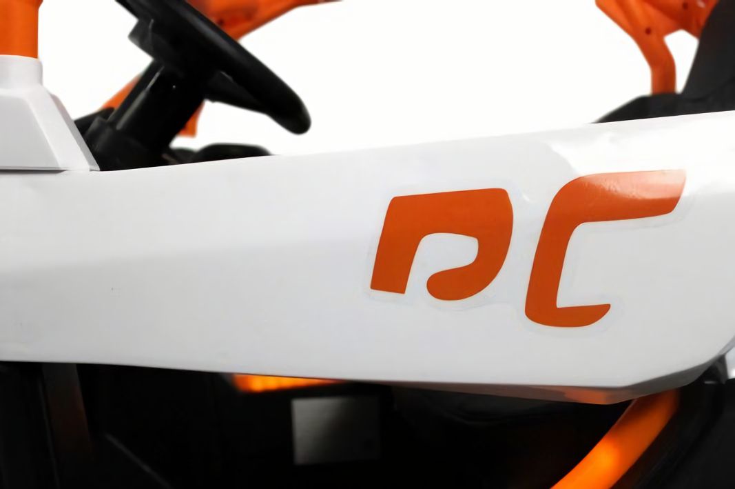 Детский электромобиль X707XX бело-оранжевый