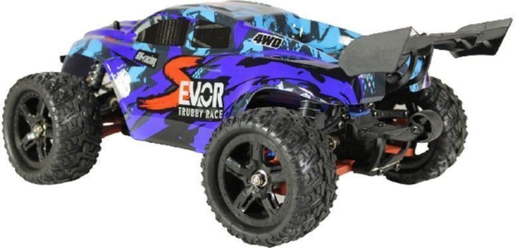 Радиоуправляемая модель Remo Hobby трагги S EVO-R Brushless UPGRADE V2.0 4WD (1к16) синяя (RH1665UPGV2-BLUE)
