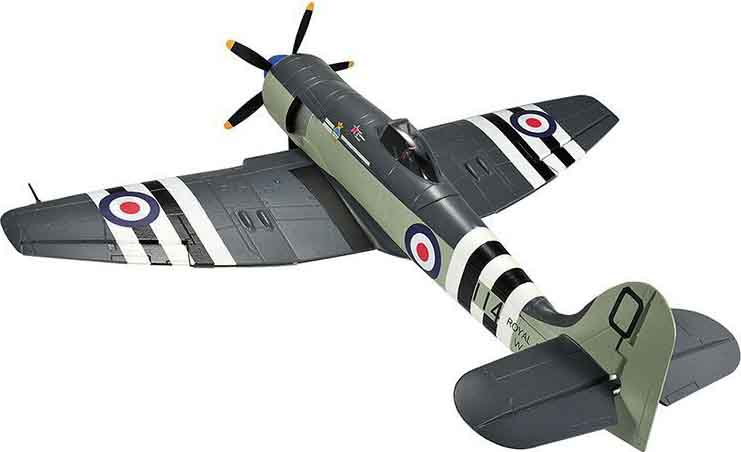 Радиоуправляемая модель самолет Top RC top072B SEA FURY зеленый 1200мм PNP