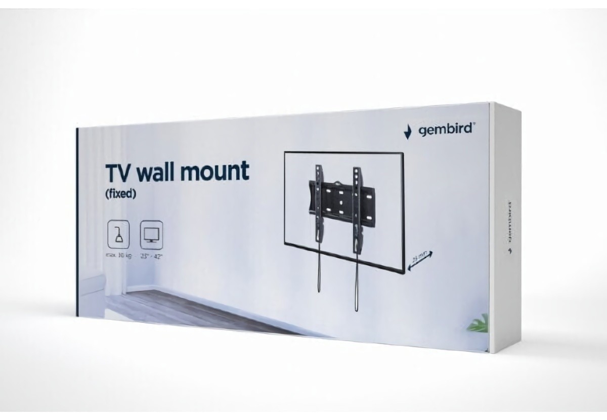 (EU) Крепление настенное для телевизора Gembird CM-55ST-01 (потолочное Full Motion крепление, 23–55", 20 кг, поворот/наклон 90°) , Чёрный