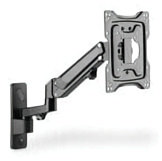 (EU) Кронштейн для монитора Digitus DA-90428 Универсальный настенный Full Motion кронштейн с газлифтом (VESA 75/100/200/224, до 43", до 23 кг), Чёрный