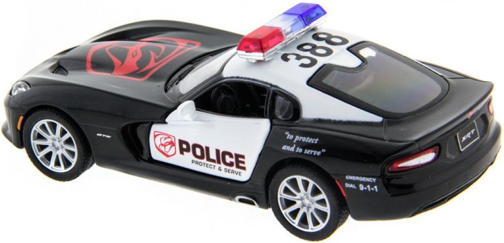 Машина Kinsmart 1:40 SRT Viper Police в асс. инерция (1/12шт.) б/к, KT5363DP