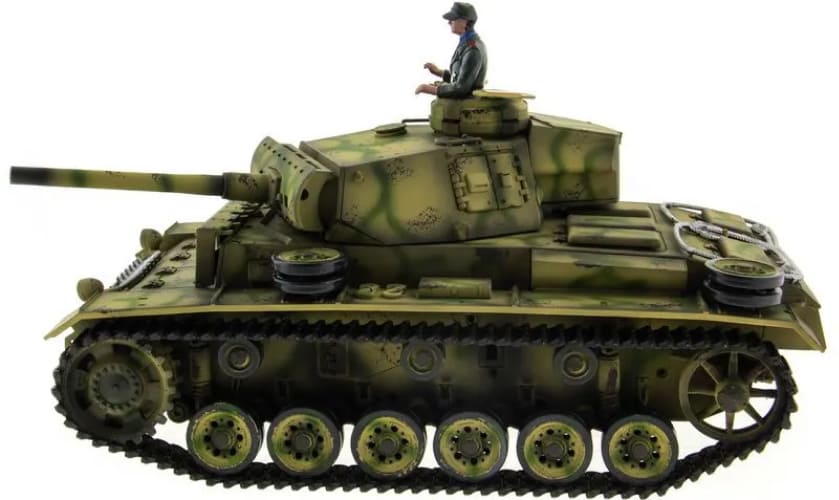 Р/У танк Taigen 1/16 Panzerkampfwagen III (Германия) HC (для ИК танкового боя) V3 2.4G RTR, TG3848-1HC-IR3.0