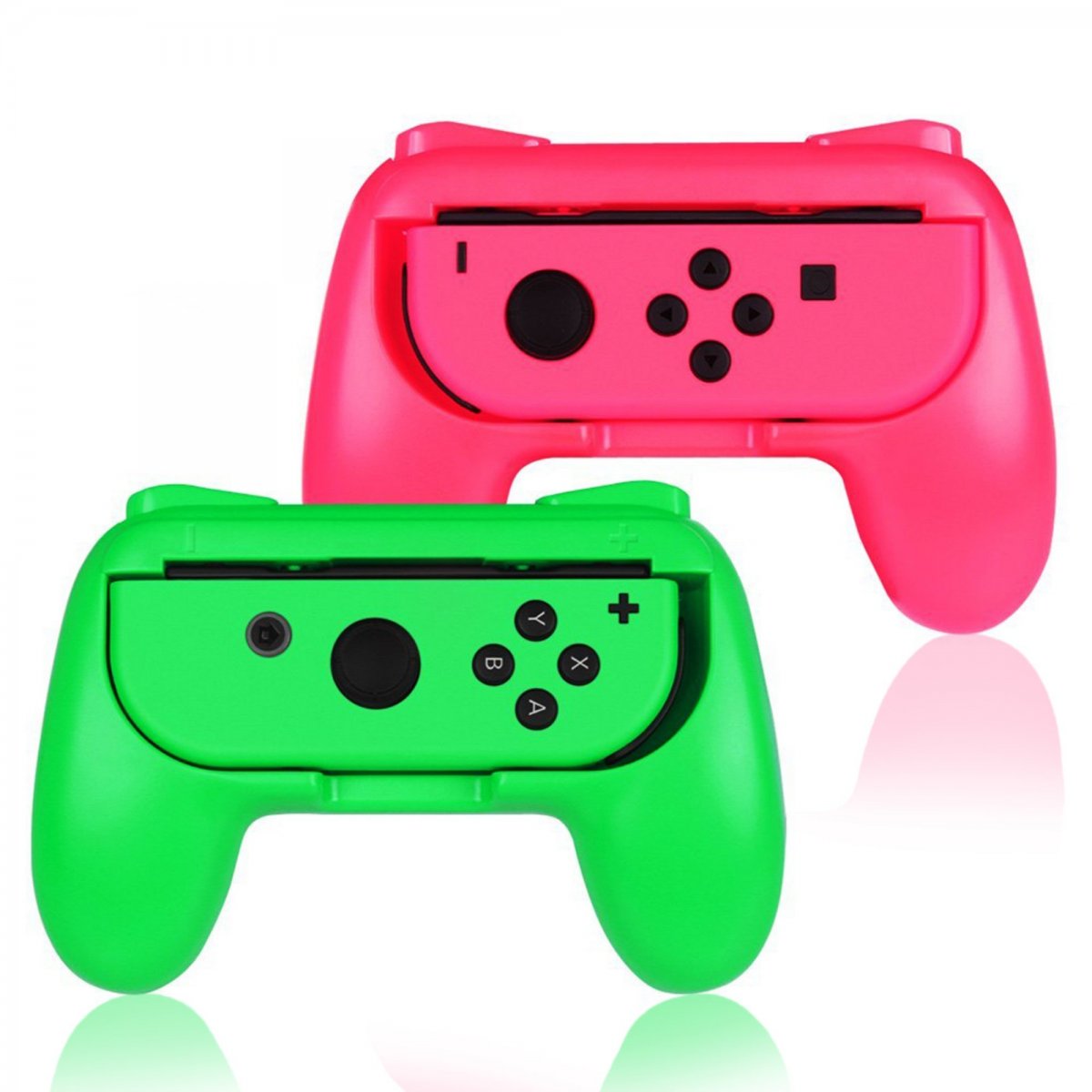 Накладки в виде геймпада для 2-х контроллеров Joy-Con (зелёный/ розовый) TNS-851