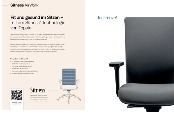 (EU) Офисное кресло Sitness AIRWORK G, 241552358, Чёрное