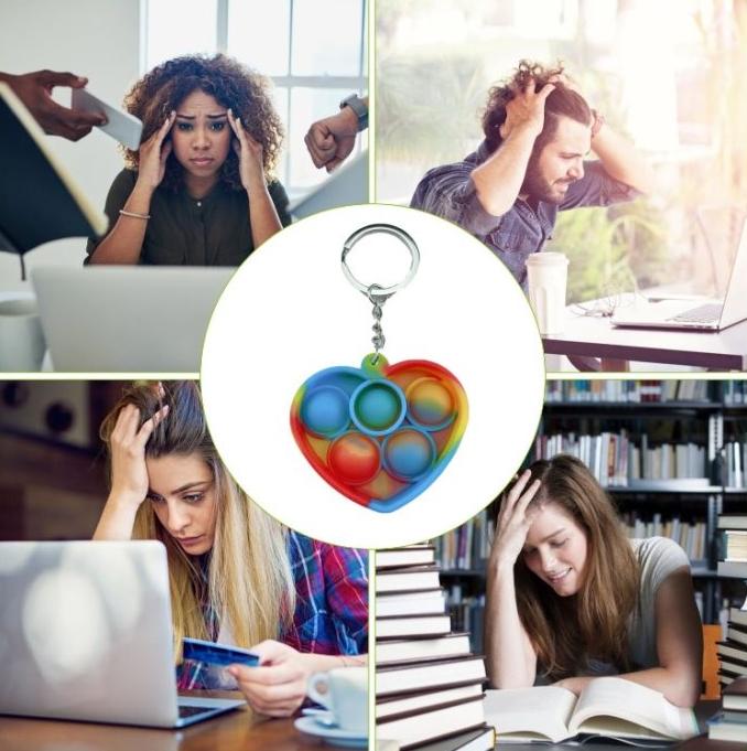 Брелок-игрушка POP IT Сердце антистресс (тактильная, сенсорная)