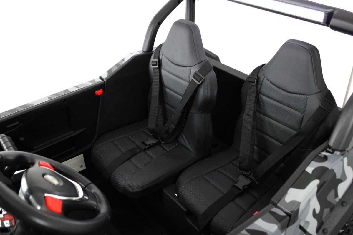 Детский электромобиль RiverToys P333PP (Buggy) серый камуфляж