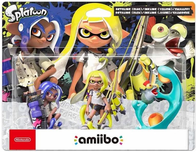 Набор из 3-х фигурок Amiibo Inkling, Octoling, Smallfry (Splatoon 3 Collection)