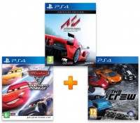 ИгроПак для PS4: Assetto Corsa Ultimate Edition + Тачки 3: Навстречу победе + The Crew