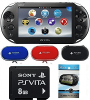 Портативная игровая приставка Sony PS Vita 2000 (Slim) Wi-Fi + PS Vita Memory Card 8GB + защитный кейс + пленка на экран