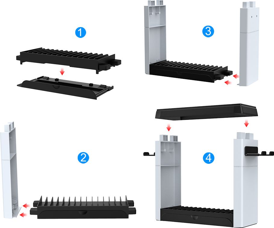 Зарядная док-станция DOBE «6 в 1» для Nintendo Switch (белая) (TNS-2113)