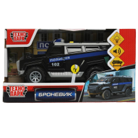 Машина пластик свет-звук БРОНЕВИК ПОЛИЦИЯ 18 см, своб. ход, кор. Технопарк в кор.48шт ZY1229646-R