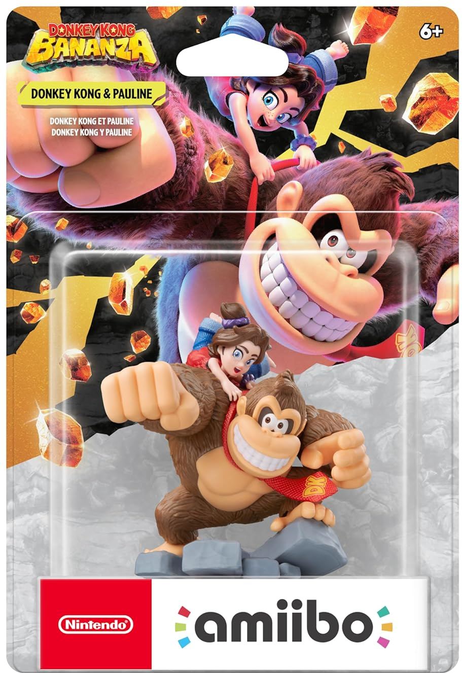 Интерактивная фигурка amiibo Донки Конг и Паулина (Donkey Kong Bananza Series)