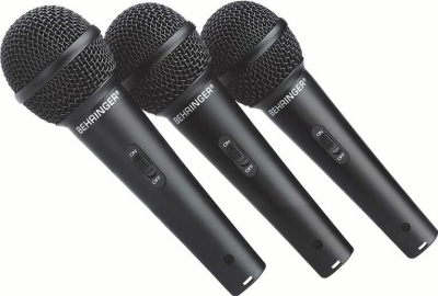 (EU) Комплект 3 динамических микрофона Behringer XM1800S, суперкардиоида, с выключателем