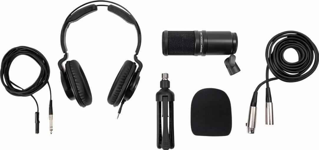 

(EU) Набор для подкастов Zoom ZDM-1, динамический микрофон, суперкардиоида, наушники ZHP-1