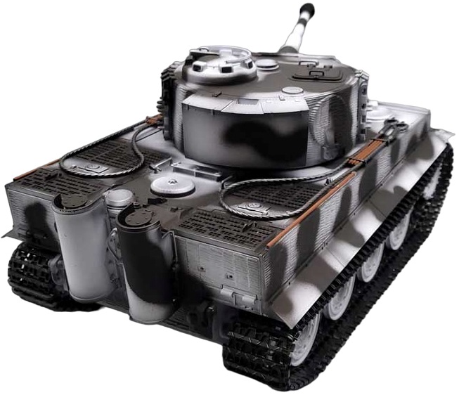 P/У танк Taigen 1/16 Tiger 1 (Германия, поздняя версия) (для ИК боя) V3 2.4G RTR зимний камуфляж, TG3818-BS-IR3.0