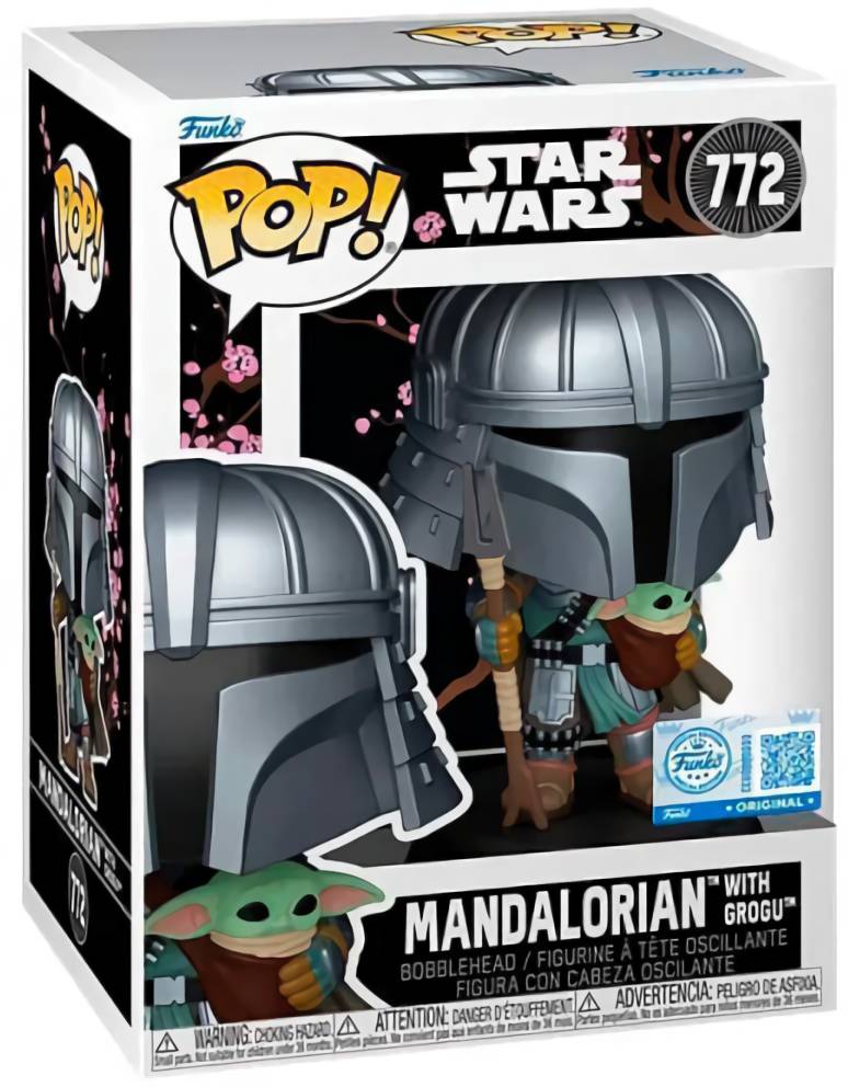(EU) Фигурка Funko POP! Star Wars: Mandalorian with Grogu (772)