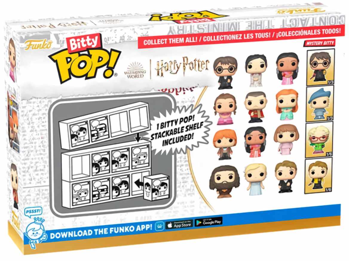 (EU) Фигурка Funko POP! Bitty POP! Harry Potter: Hermione, Hagrid, Ron, Mystery 4-Pack + (71316)