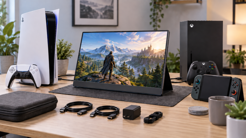 Портативный монитор для PS5, Xbox и Switch 2 — как выбрать без переплаты