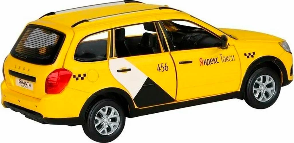 Машина АВТОПАНОРАМА Яндекс.Такси LADA GRANTA CROSS (жёлтый) (JB1251347)