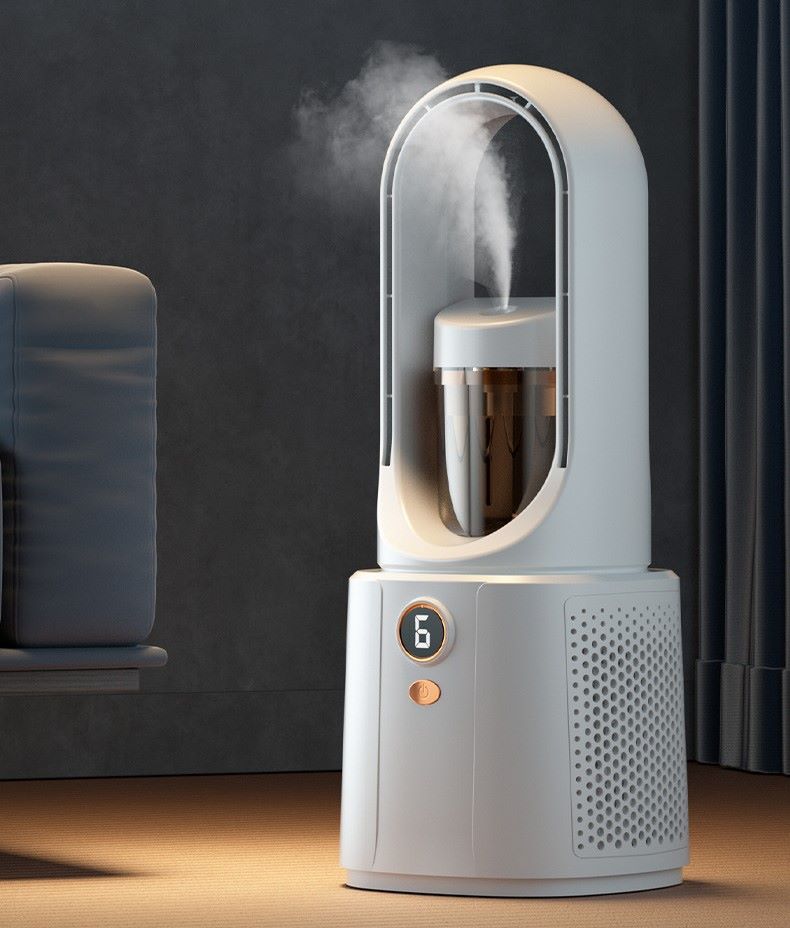 Увлажнитель воздуха с вентилятором (6 скоростей, белый)
