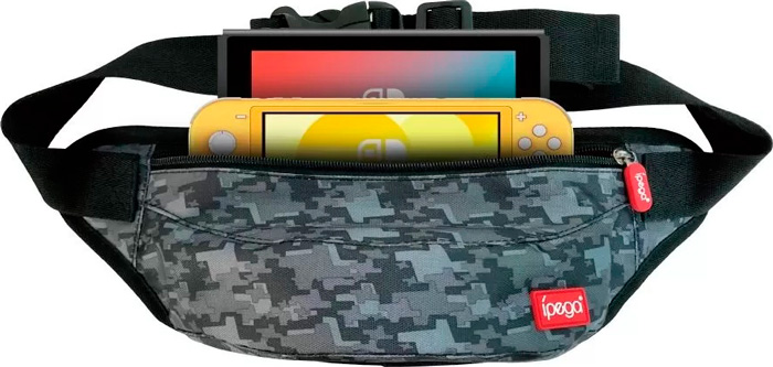 Сумка на пояс (Бананка) iPega Sling Bag Gray Caomuflage для Nintendo Switch/Switch OLED (PG-SW011B)