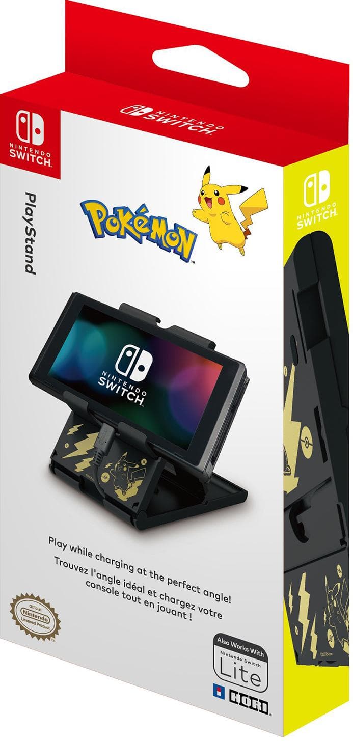 Подставка HORI Pikachu Black & Gold для Nintendo Switch (NSW-294U)