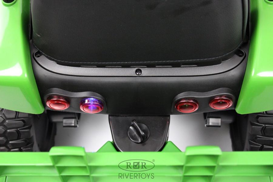 Детский электромобиль RiverToys H888HH темно-зеленый