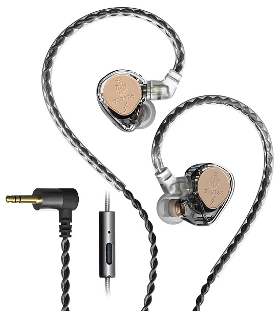 Проводные наушники с микрофоном HIDIZS ST2 Pro 3.5mm, Прозрачно-чёрные
