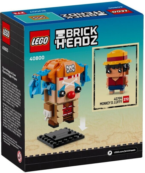 (EU) Игрушка-конструктор LEGO Brick Headz Багги-клоун 40800