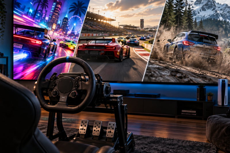 Лучшие игры для руля на PS5 — от аркад до симуляторов
