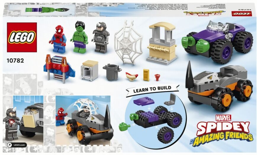 (EU) Конструктор LEGO Marvel Сражение грузовиков Халка и Рино (10782)