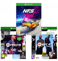 ИгроПак для XBOX One: FIFA 21 + UFC 4 + Need for Speed Heat