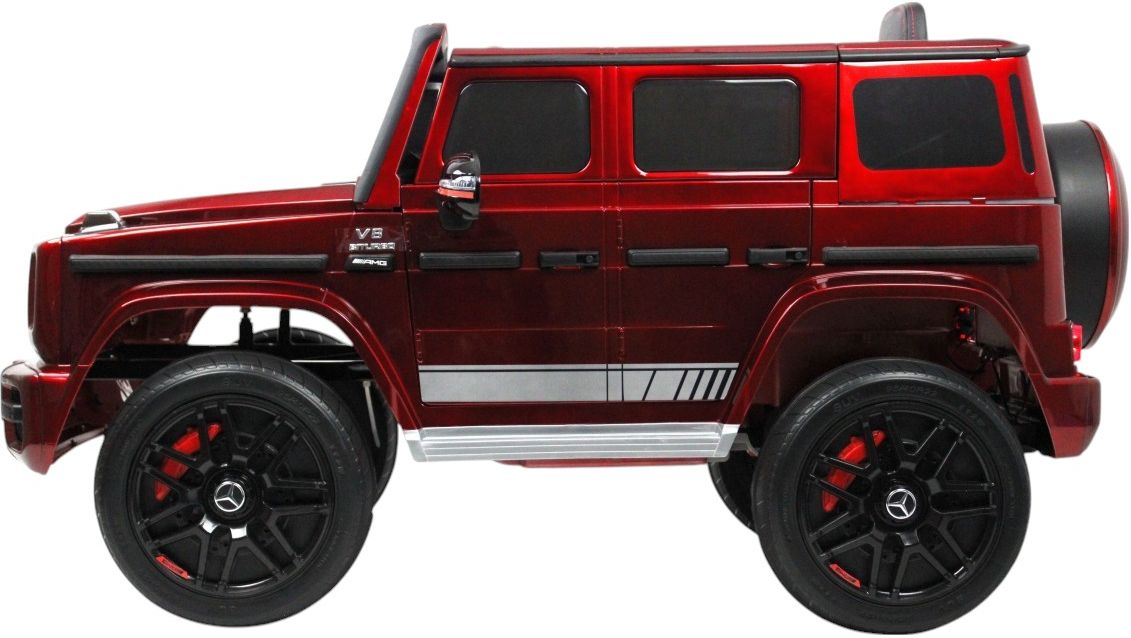 Детский электромобиль RiverToys Mercedes-Benz G63 (Mercedes-AMG-G63-K999KK-CHERRY-GLANEC) вишневый глянец