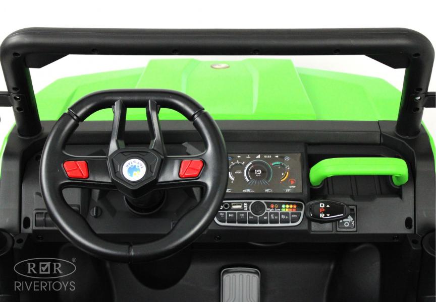 Детский электромобиль RiverToys H005HH зеленый